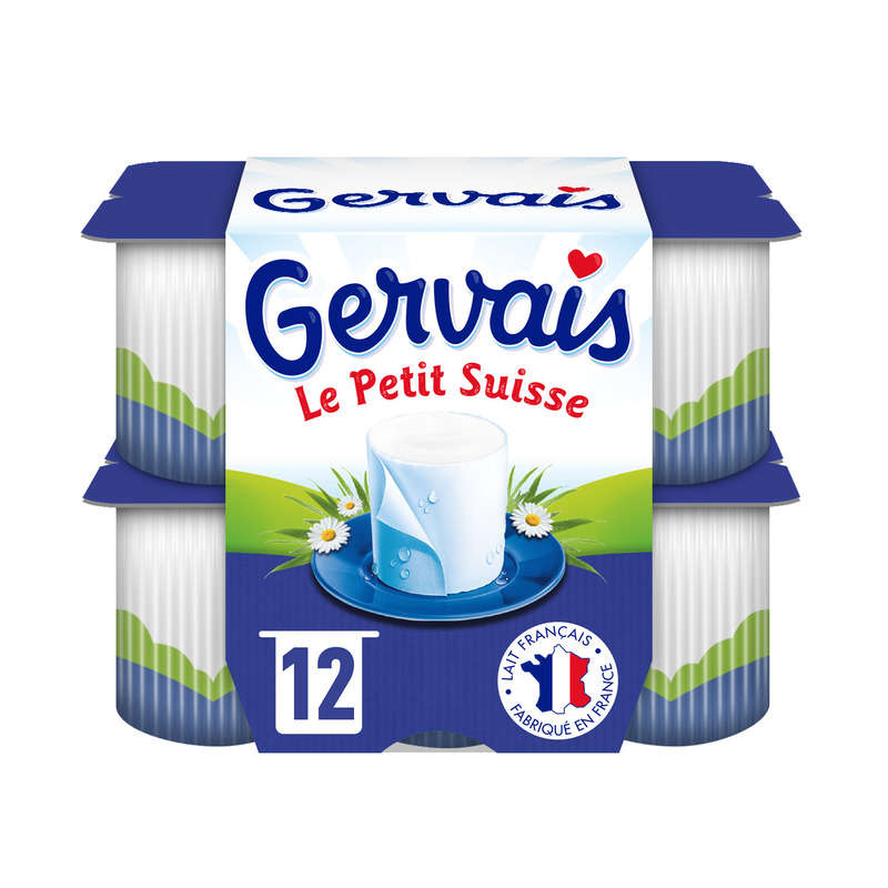 Gervais Petits Suisses Nature 9.5% M.G. 12x60g Gervais Petits Suisses Nature 9.5% M.G. 12x60g