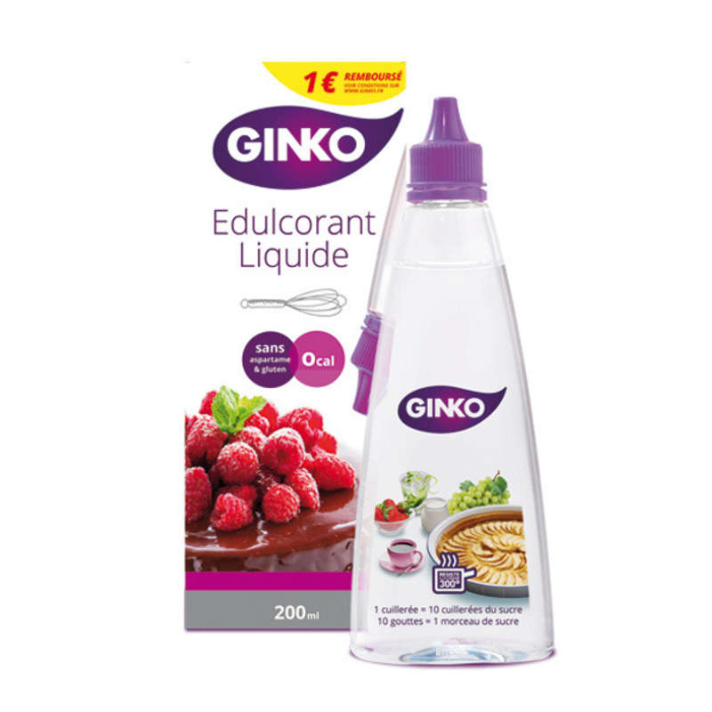 Ginko Edulcorant Liquide - Sans Aspartame - Sans Gluten 200Ml Ginko Edulcorant Liquide - Sans Aspartame - Sans Gluten 200Ml