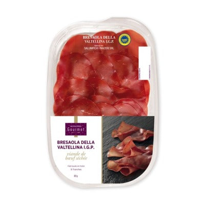 Monoprix Gourmet Bresaola Viande de Boeuf Séchée. I.G.P. 80g Monoprix Gourmet Bresaola Viande de Boeuf Séchée. I.G.P. 80g