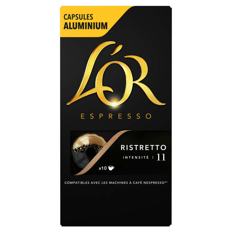 L'Or Espresso Café Ristretto intensité 11 x10 capsules 52g L'Or Espresso Café Ristretto intensité 11 x10 capsules 52g