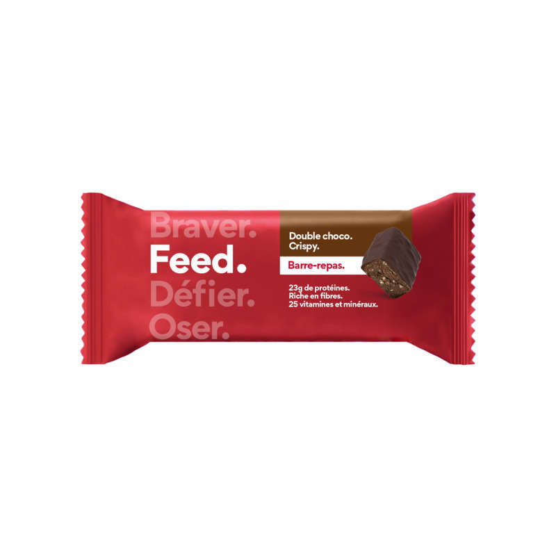 Feed Repas complet en barre au chocolat sans lactose et gluten vegan 100g Feed Repas complet en barre au chocolat sans lactose et gluten vegan 100g