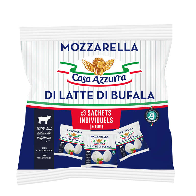Casa Azzura Mozzarela Di Latte Bufala 3 x 100g Casa Azzura Mozzarela Di Latte Bufala 3 x 100g