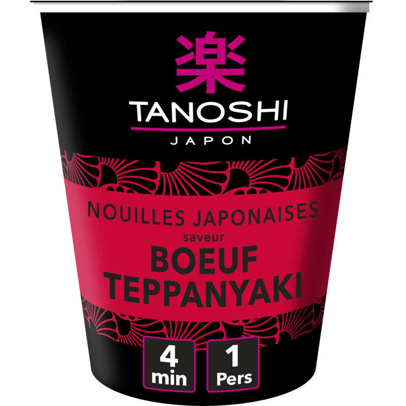 Tanoshi Japon Nouilles Japonaises Saveur Bœuf Teppanyaki 65g Tanoshi Japon Nouilles Japonaises Saveur Bœuf Teppanyaki 65g