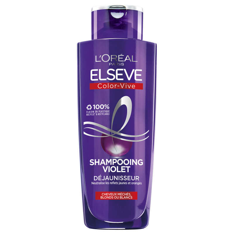 L'Oréal Paris Elseve Color-Vive Shampooing Violet Déjaunisseur 200ml L'Oréal Paris Elseve Color-Vive Shampooing Violet Déjaunisseur 200ml