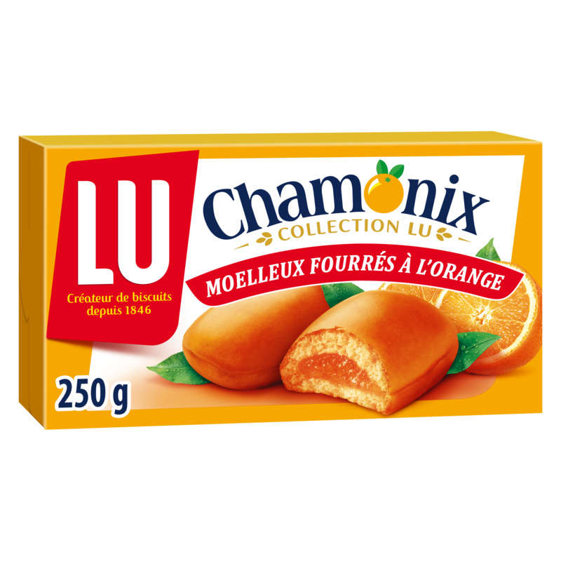Lu Chamonix Biscuits fourrés à l'Orange 250g Lu Chamonix Biscuits fourrés à l'Orange 250g