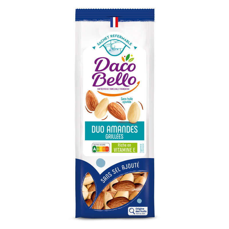 Daco Bello Duo Amandes grillées sans sel ajouté 175g Daco Bello Duo Amandes grillées sans sel ajouté 175g