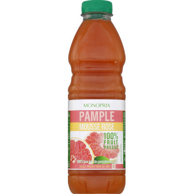 Monoprix Jus de pamplemousse rose 100% fruit pressé 1L Monoprix Jus de pamplemousse rose 100% fruit pressé 1L