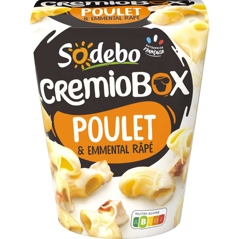 Sodebo Pasta box Cremiobox poulet à la crème 280g Sodebo Pasta box Cremiobox poulet à la crème 280g