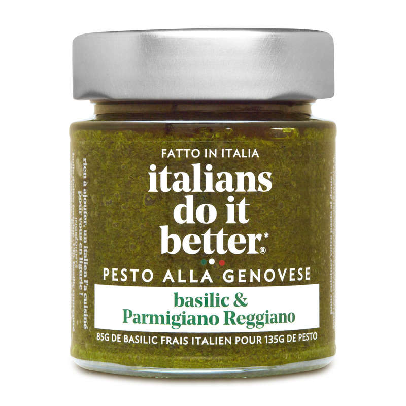 Italians Do It Better Pesto, Basilic Et Parmigiano Reggiano 135g Italians Do It Better Pesto, Basilic Et Parmigiano Reggiano 135G