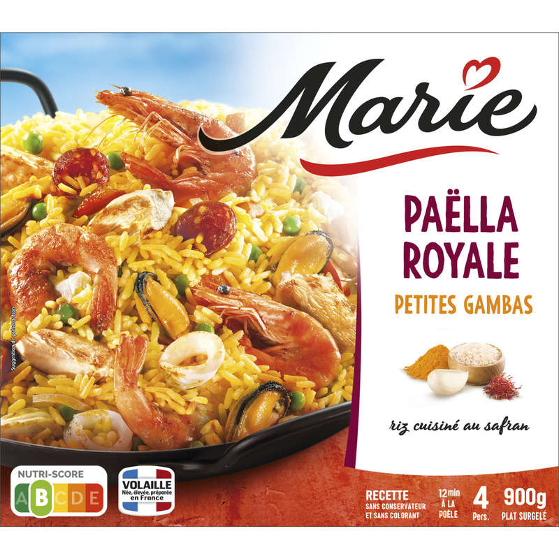 Marie Paëlla royale Petites Gambas et safran 900g Marie Paëlla royale petites gambas et safran 900g