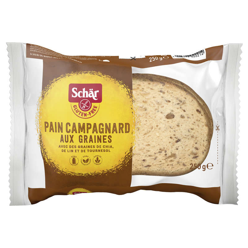 Schär Pain Campagnard aux Graines 250g Schar Pain Campagnard aux Graines 250g