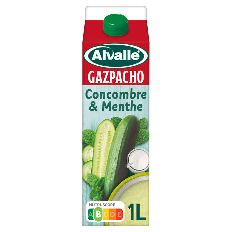 Alvalle Gazpacho À Base De Concombre Et Menthe 1 L Alvalle Gazpacho À Base De Concombre Et Menthe 1 L
