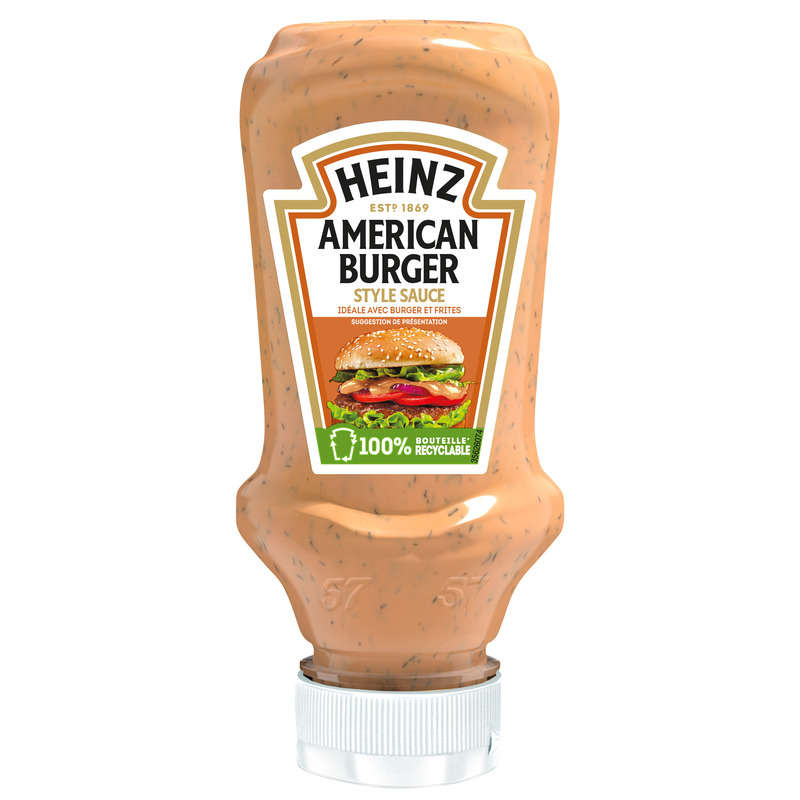 Heinz American Burger Sauce Flacon Souple Top Down 230g Heinz American Burger Sauce Flacon Souple Top Down 230g