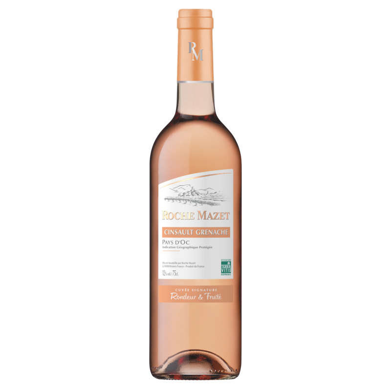 Roche Mazet Cinsault Grenache Vin de pays d'Oc Rosé Igp 75cl Roche Mazet Cinsault Grenache Vin de pays d'Oc Rosé Igp 75cl