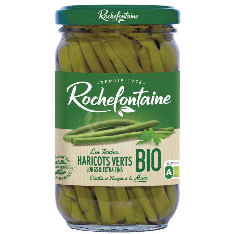 Rochefontaine Haricots Verts Extra Fins Bio 180g Rochefontaine Haricots Verts Extra Fins Bio 180g