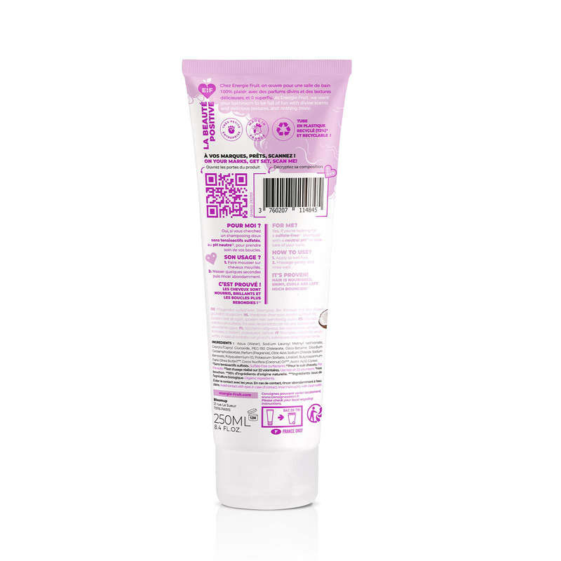 Énergie Fruit Shampooing Coco Et Beurre De Karité Cheveux Bouclés Bio 250ml