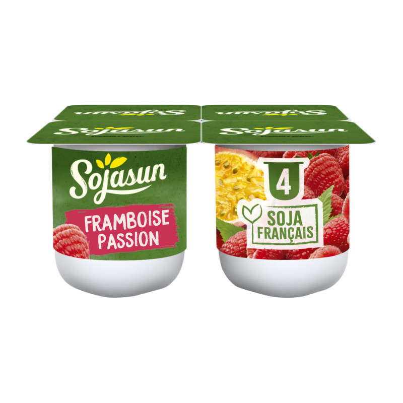 Sojasun Spécialité Au Soja Framboise Passion 4x100g Sojasun Spécialité Au Soja Framboise Passion 4x100g