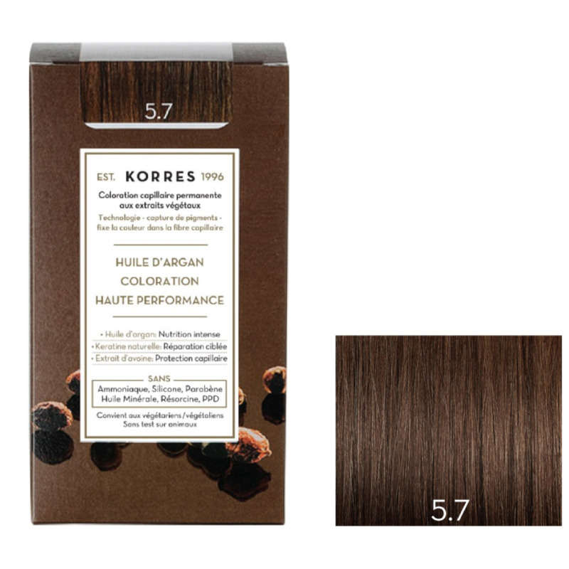Korres coloration chatain clair marron 5.7 Korres coloration chatain clair marron 5.7