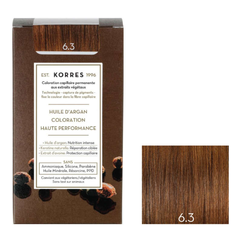 Korres Coloration Huile D'Argan Golden/Honey Dark Blonde 6.3 145ml Korres Coloration Huile D'Argan Golden/Honey Dark Blonde 6.3 145ml