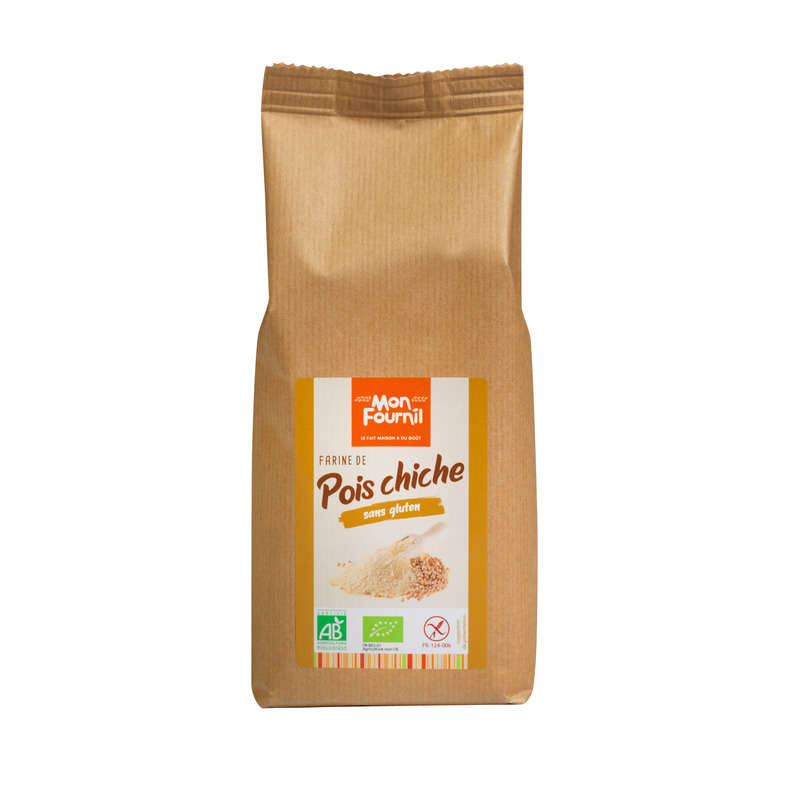 Mon Fournil Farine De Pois Chiche Sans Gluten, Bio 500G Mon Fournil Farine De Pois Chiche Sans Gluten, Bio 500G
