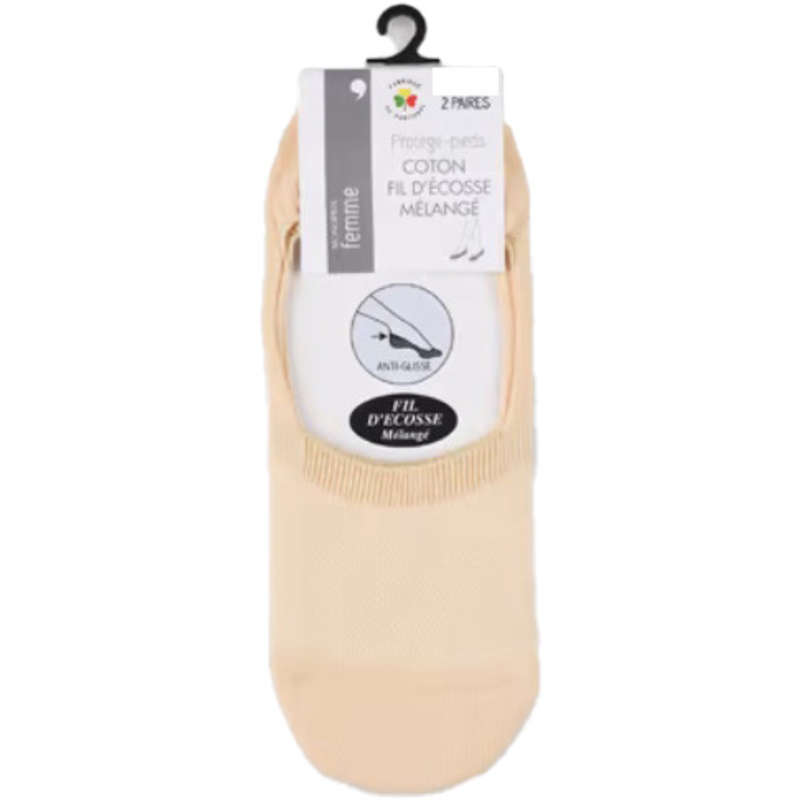 Lot de 2 Paires de Protège-Pieds Fil d'Ecosse - 36/38 Lot de 2 Paires de Protège-Pieds Fil d'Ecosse - 36/38