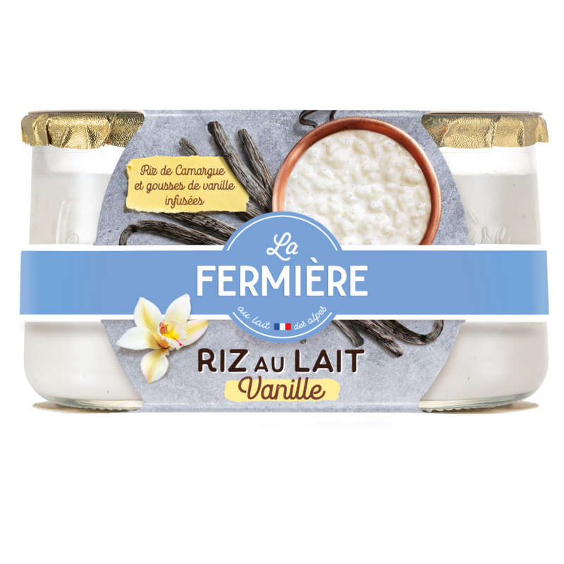 La Fermière Riz Au Lait À La Vanille De Madagascar 2x160g La Fermière Riz Au Lait À La Vanille De Madagascar 2x160g