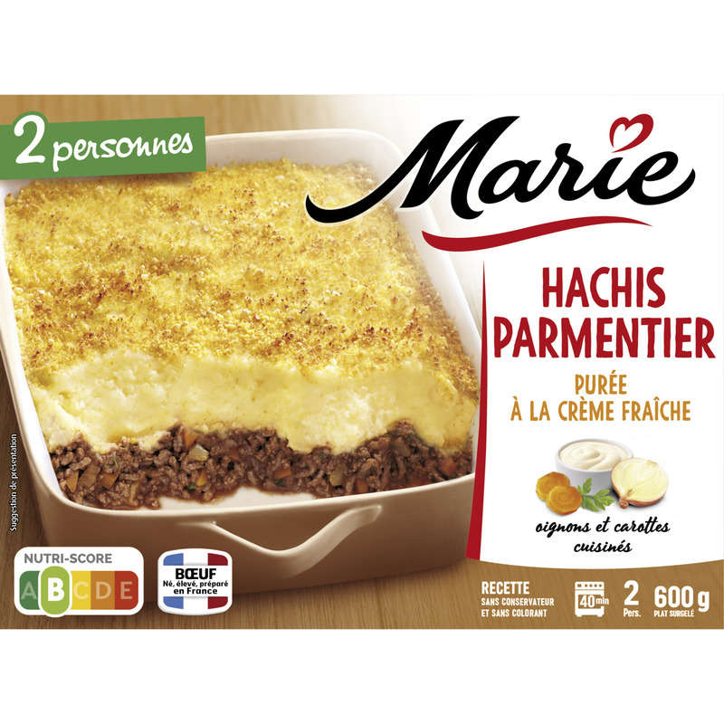 Marie Hachis parmentier purée à la crème fraîche 600g Marie Hachis parmentier purée à la crème fraîche 600g