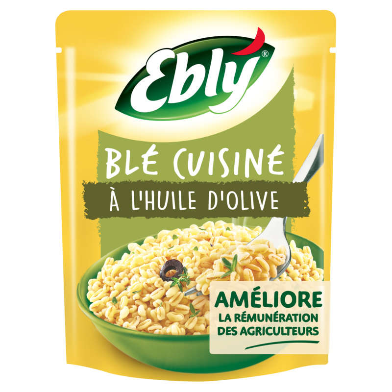 Ebly Blé Express 2Min Nature À L'Huile D'Olive 220g Ebly Blé Express 2Min Nature À L'Huile D'Olive 220g