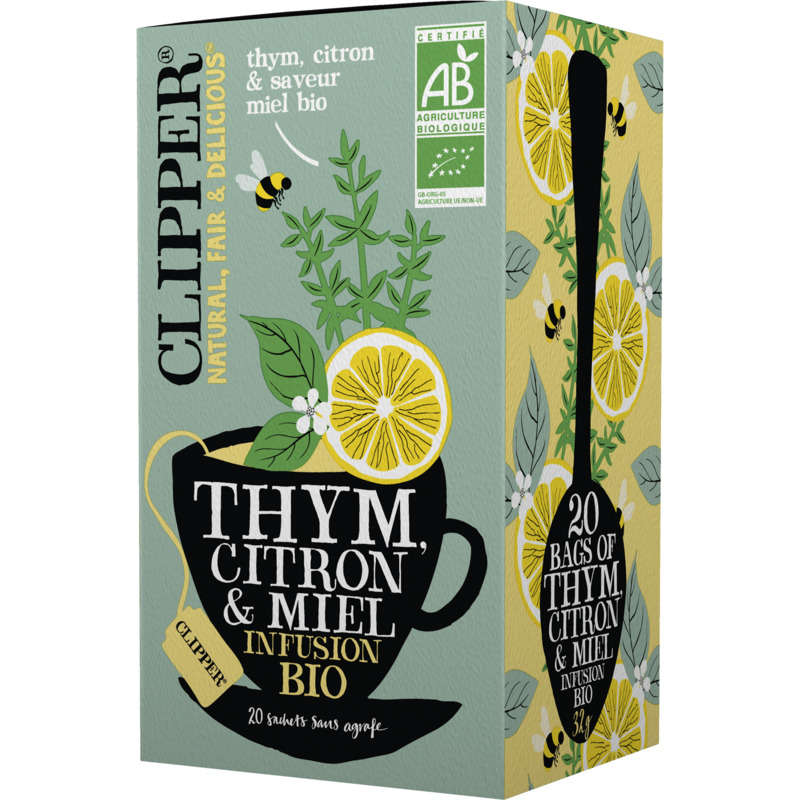 Clipper Infusion Thym & Citron Saveur Au Miel 32G Clipper Infusion Thym & Citron Saveur Au Miel 32G
