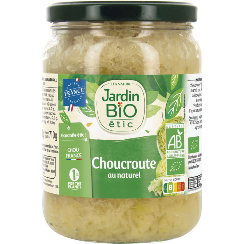 Jardin Bio Choucroute Au Naturel 710g Jardin Bio Choucroute Au Naturel 710g