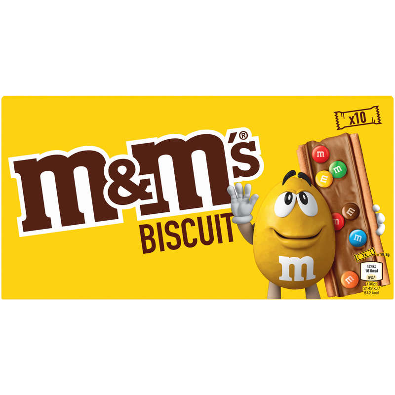 M&M's Biscuits nappage Chocolat au lait & M&M's mini 198G M&M's Biscuits nappage Chocolat au lait & M&M's mini 198G