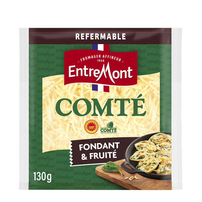 EntreMont Comté râpé fruité & fondant 130g Entremont Comté râpé fruité & fondant 130g