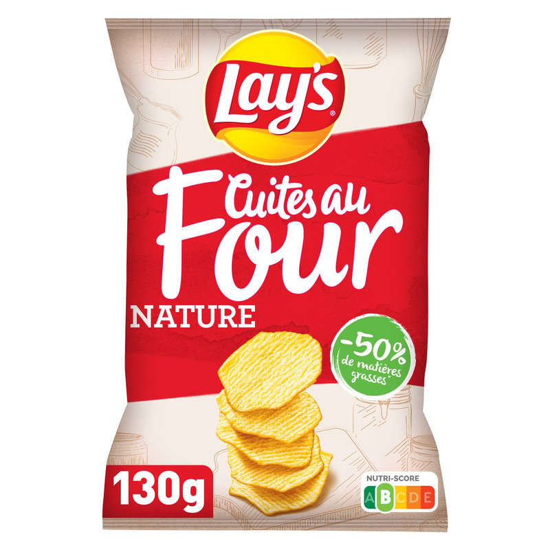 Lay's Chips cuites au four nature 130g Lay's Chips cuites au four nature 130g