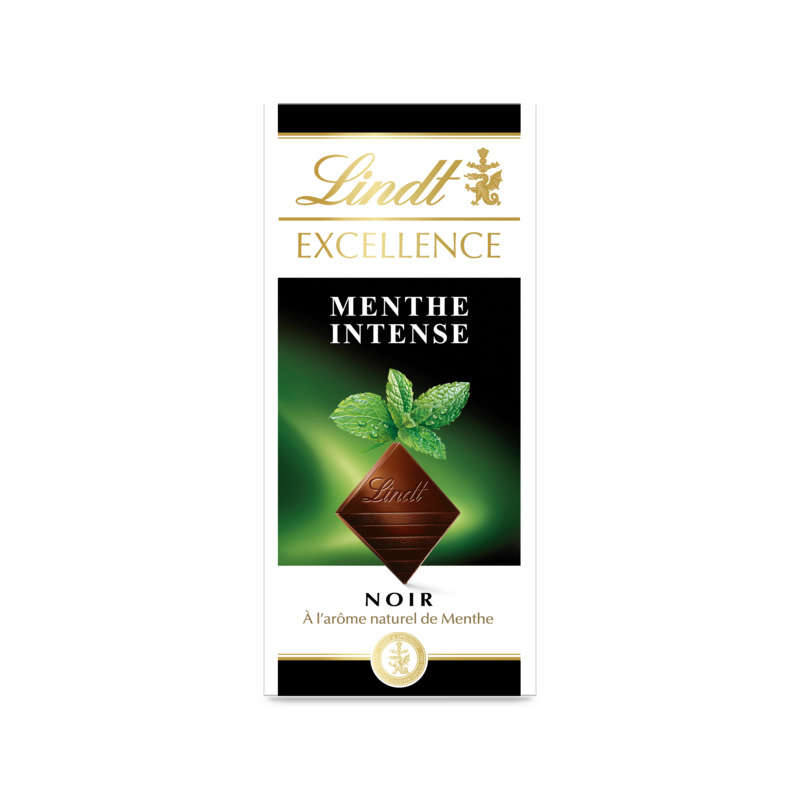 Lindt Excellence Tablette Chocolat Noir Menthe Intense 100g Lindt Excellence Tablette Chocolat Noir Menthe Intense 100g