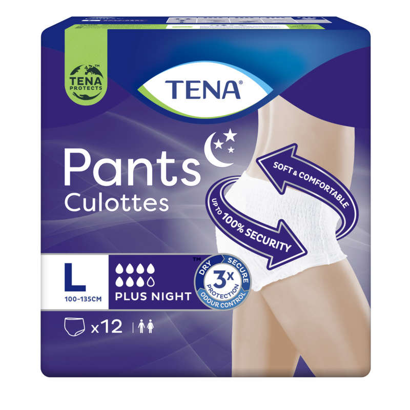 Tena Culottes Nuit Pants Plus Night Large X12 Tena Culottes Nuit Pants Plus Night Large X12