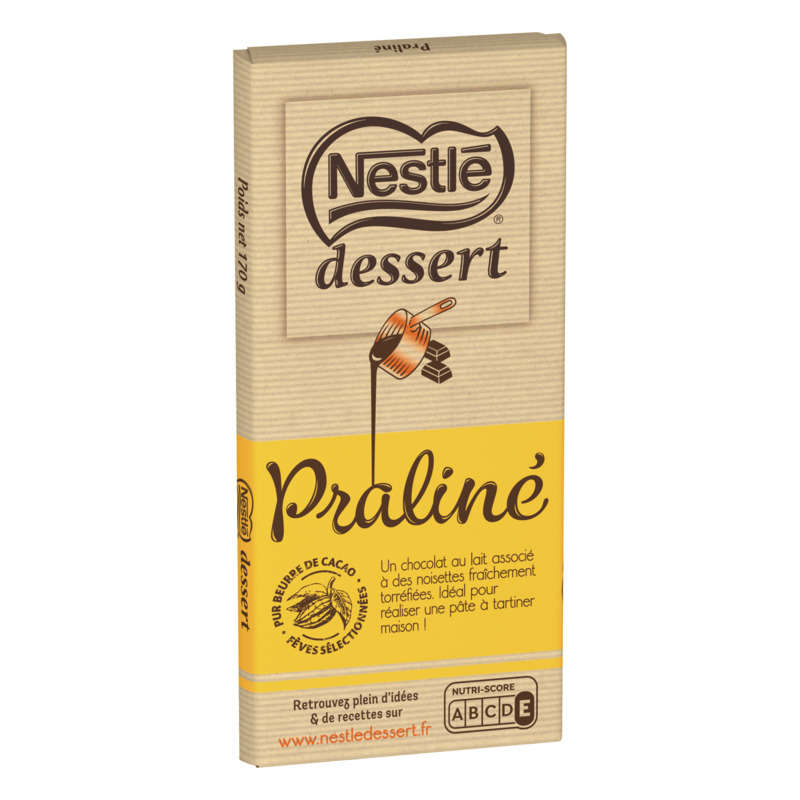Nestlé Dessert Chocolat au lait Praliné 170g Nestlé Desser Chocolat au lait Praliné 170g