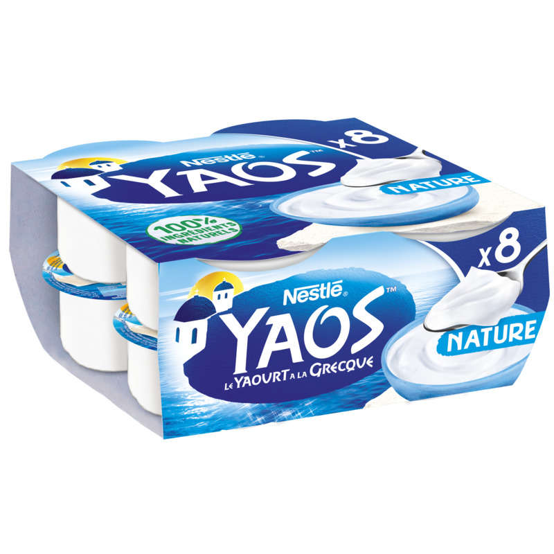 Yaos Yaourt à la Grecque nature 8x125g Yaos Yaourt à la Grecque nature 8x125g