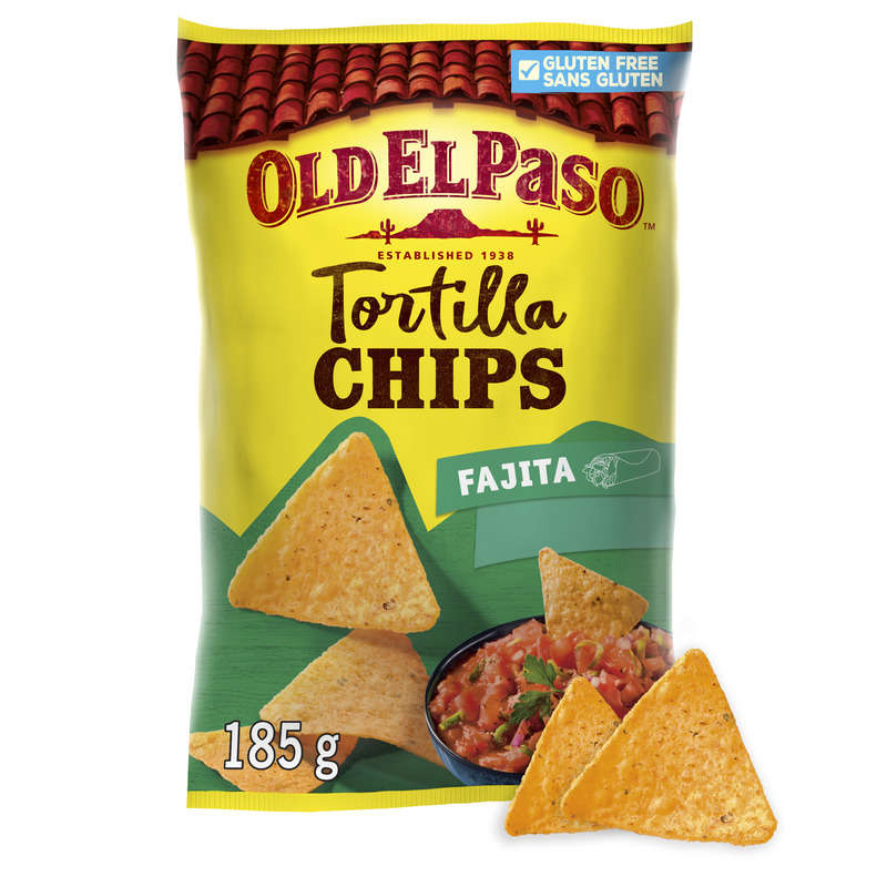 Old El Paso Tortilla Chips Saveur Fajita 185g Old El Paso Tortilla Chips Saveur Fajita 185g