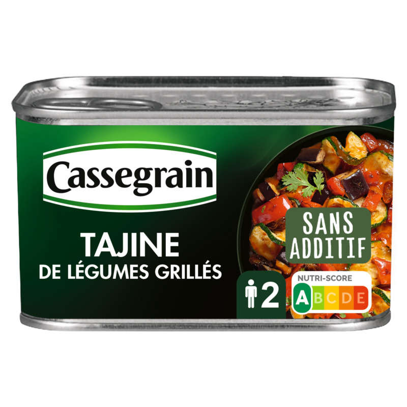 Cassegrain Tajine Légumes Grillés Coriandre Et Raisins Secs 375g Cassegrain Tajine Légumes Grillés Coriandre Et Raisins Secs 375g