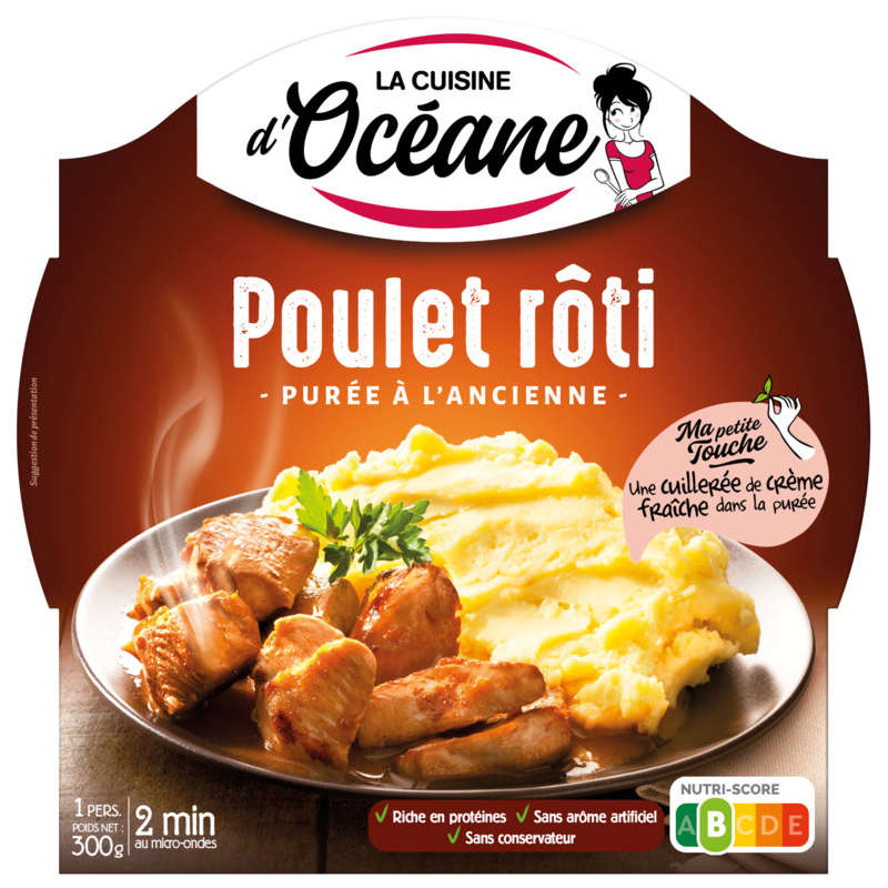 La Cuisine d'Océane Poulet rôti et sa purée à l'Ancienne 300g La Cuisine d'Océane Poulet rôti et sa purée à l'Ancienne 300g