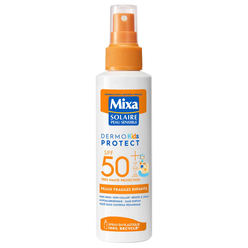 Mixa Spray Solaire Dermo peaux fragiles enfants SPF50+ 150ml Mixa Spray Solaire Dermo peaux fragiles enfants SPF50+ 150ml