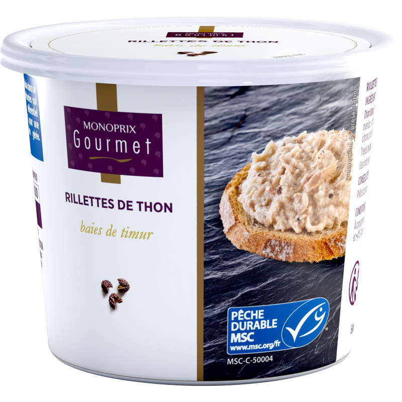 Monoprix Gourmet Rillettes thons poivre timur 140g Monoprix Gourmet Rillettes thons poivre timur 140g