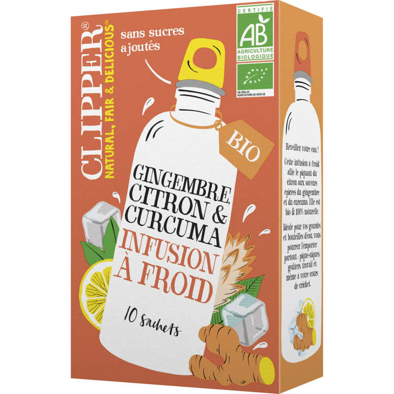 CLIP Infusion froide citron curcuma 27g bio CLIP Infusion froide citron curcuma 27g bio