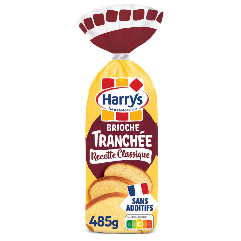 Harrys Brioche tranchée recette classique nature sans additifs 485g Harrys brioche tranchée recette classique nature sans additifs 485g