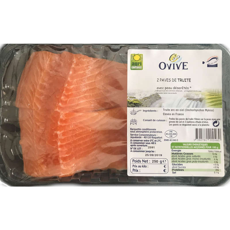 Ovive Pavé de Truite 2x125g Ovive Pavé de Truite 2x125g