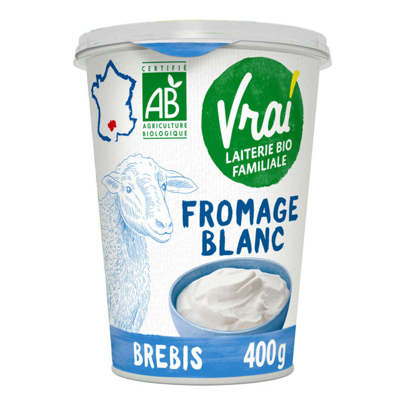 Vrai Fromage Blanc Au Lait De Brebis Bio 400g Vrai Fromage Blanc Au Lait De Brebis Bio 400g