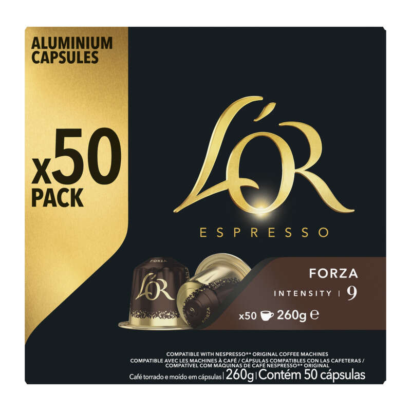 L'Or Espresso forza café en capsules x50 intensite 9 - 260g L'Or Espresso forza café en capsules x50 intensite 9 - 260g