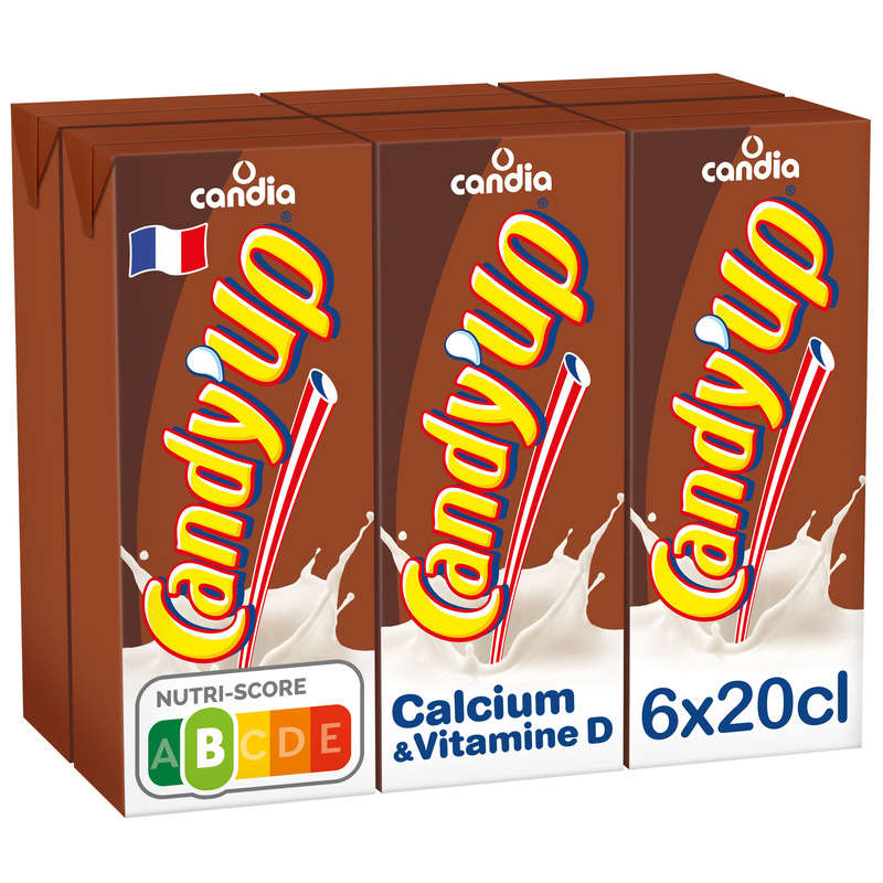 Candia Candy'up Lait Chocolatée Le Pack De 6x20cl Candia Candy'up Lait Chocolatée Le Pack De 6x20cl