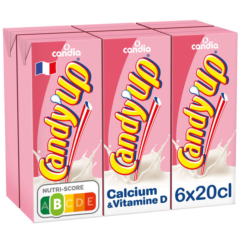 Candy'up Boisson Lactée Fraise Le Pack De 6x20cl Candy'up Boisson Lactée Fraise Le Pack De 6x20cl