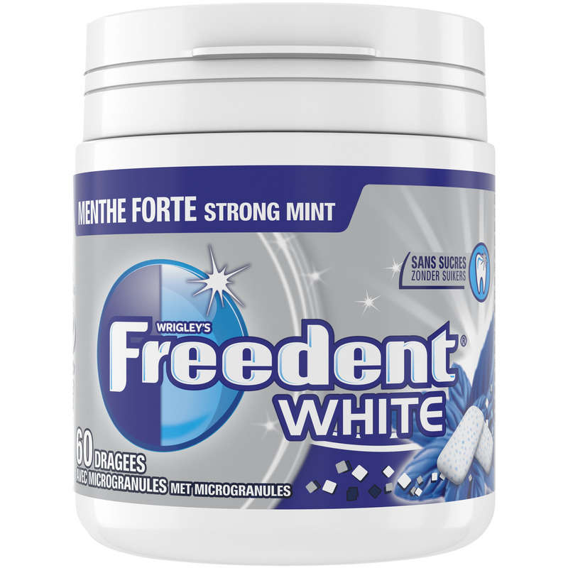 Freedent White Menthe Forte Boîte De 60 Dragées 84G - Freedent White Menthe Forte Boîte De 60 Dragées 84G -